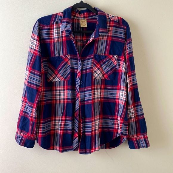 Faded Glory Tops - Womens size L 12-14 plaid button down